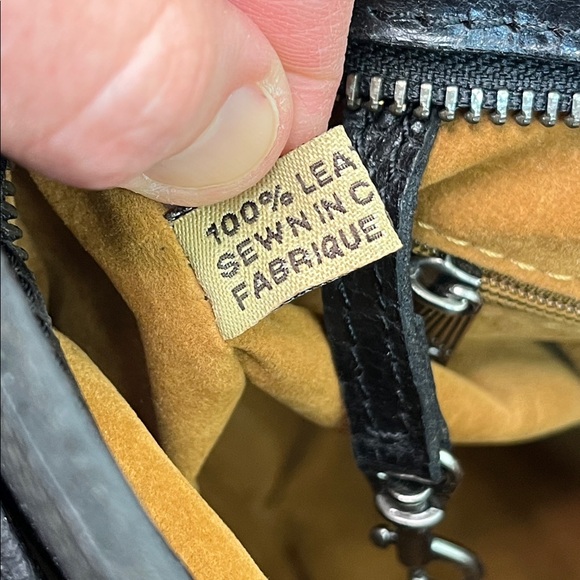 PATRICIA NASH POPPY TOTE BLACK LEATHER LEAF PATTERN TASSEL 3 COMPARTMENTS - Picture 15 of 17